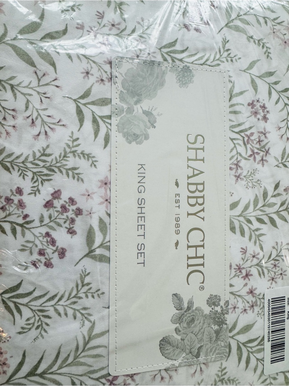 🎉LAST PIECE🎉Shabby Chic Floral Cotton Sheet Set - Pink & Cream - Picture 5 of 5